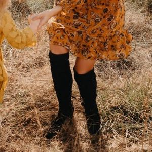 Franco Sarto OTK Black boot EUC